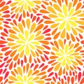 Seamless vector pattern with flowers. Vector illustration with fireworks.